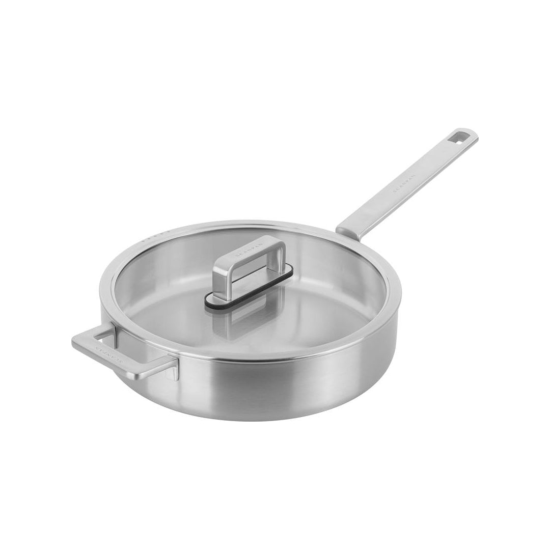 Scanpan Elektra 28cm sauté pan with lid, stainless steel sauté pan with long handle