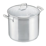 Scanpan Impact stainless steel stock pot 30cm 15L with glass lid
