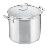Scanpan Impact stainless steel stock pot 30cm 15L with glass lid