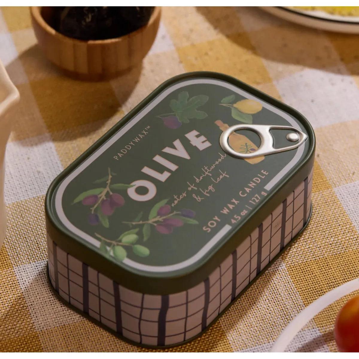 Paddywax Bistro Olive Tin Candle Fig & Olive 127g