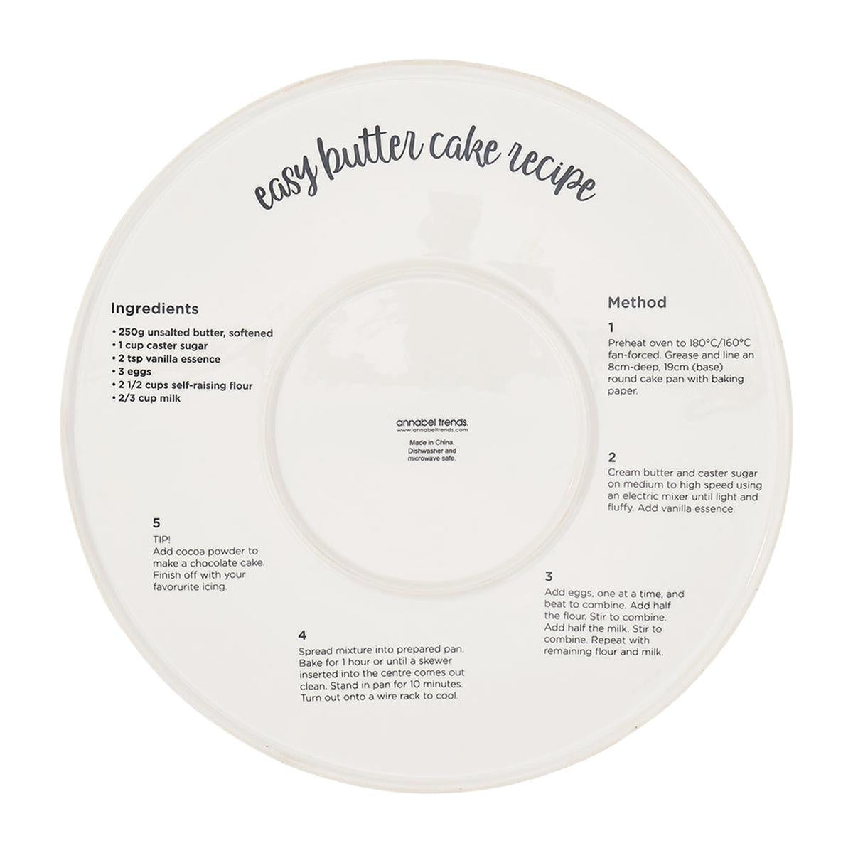 Annabel Trends Serving Plate - Did Someone Say Cake | Minimax - Butter cake recipe