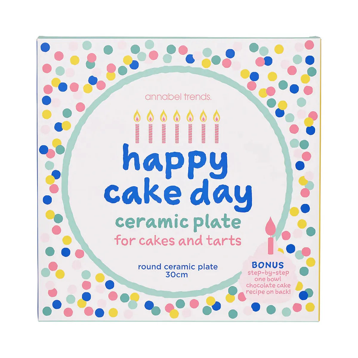 Annabel Trends Happy Cake Day Serving Plate 30cm