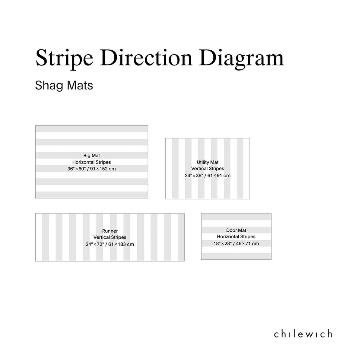 Chilewich Utility Mat Skinny Stripe Birch 61x91cm
