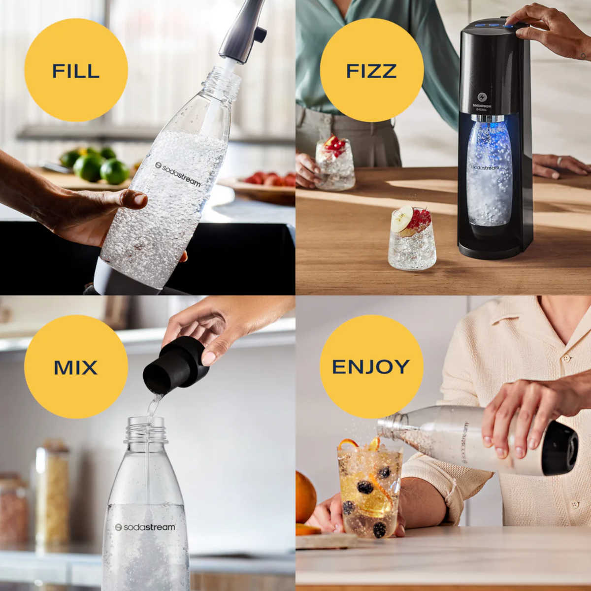 SodaStream E-Terra Sparkling Water Maker Black | Minimax