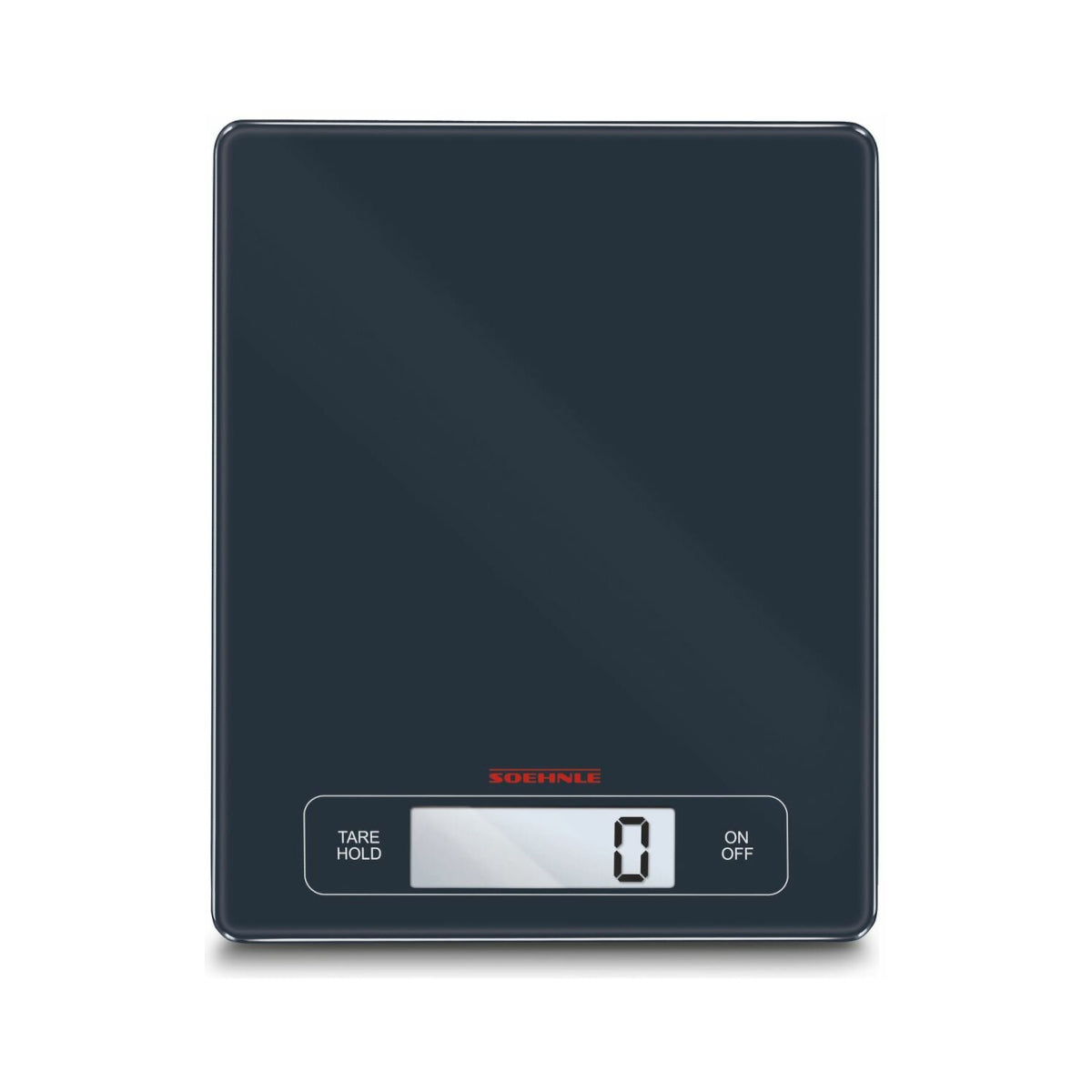Soehnle Profi digital kitchen scale 15kg, slim glass food scale with LCD display and touch controls