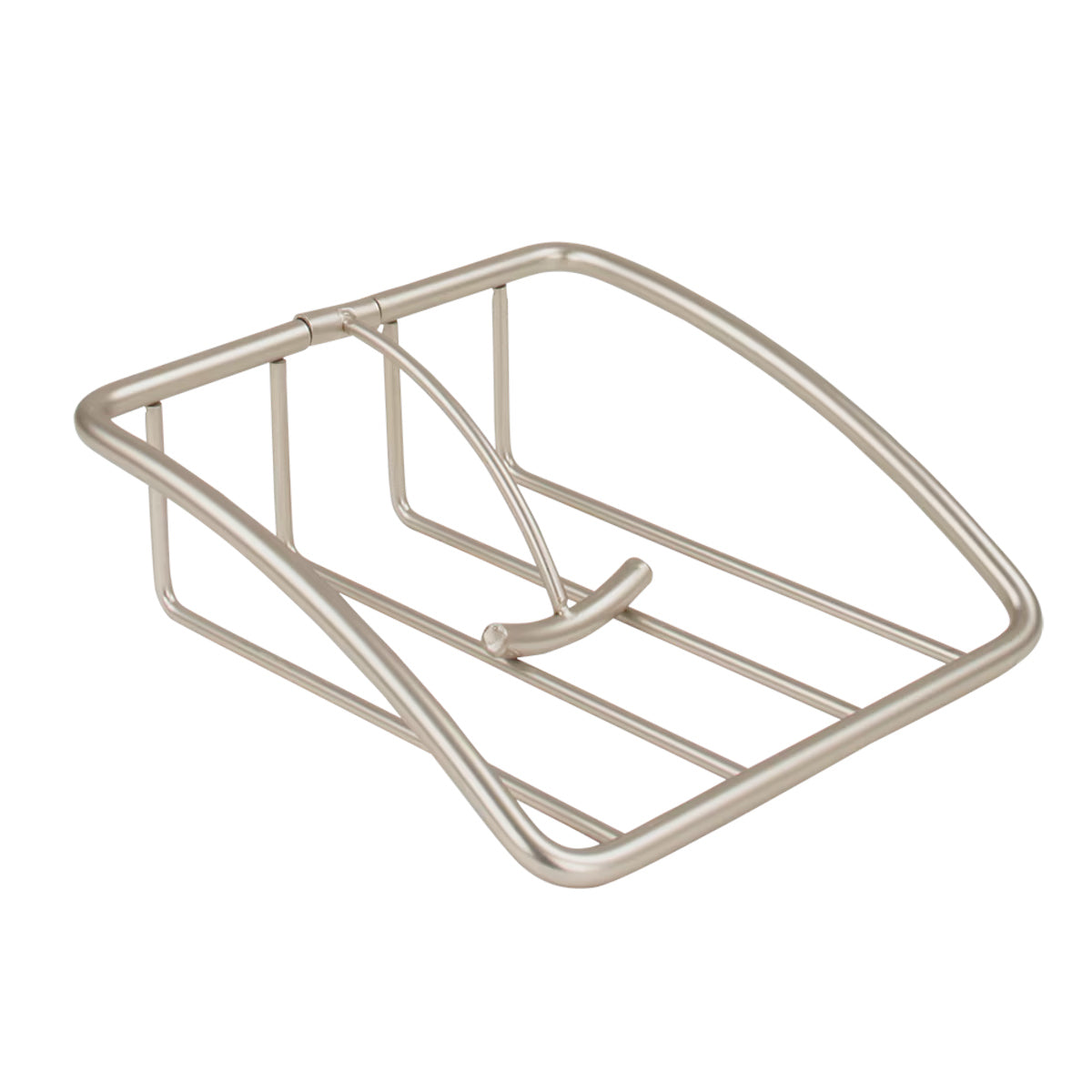 Spectrum Euro Weighted Napkin Holder Satin with sleek metal frame and weighted arm