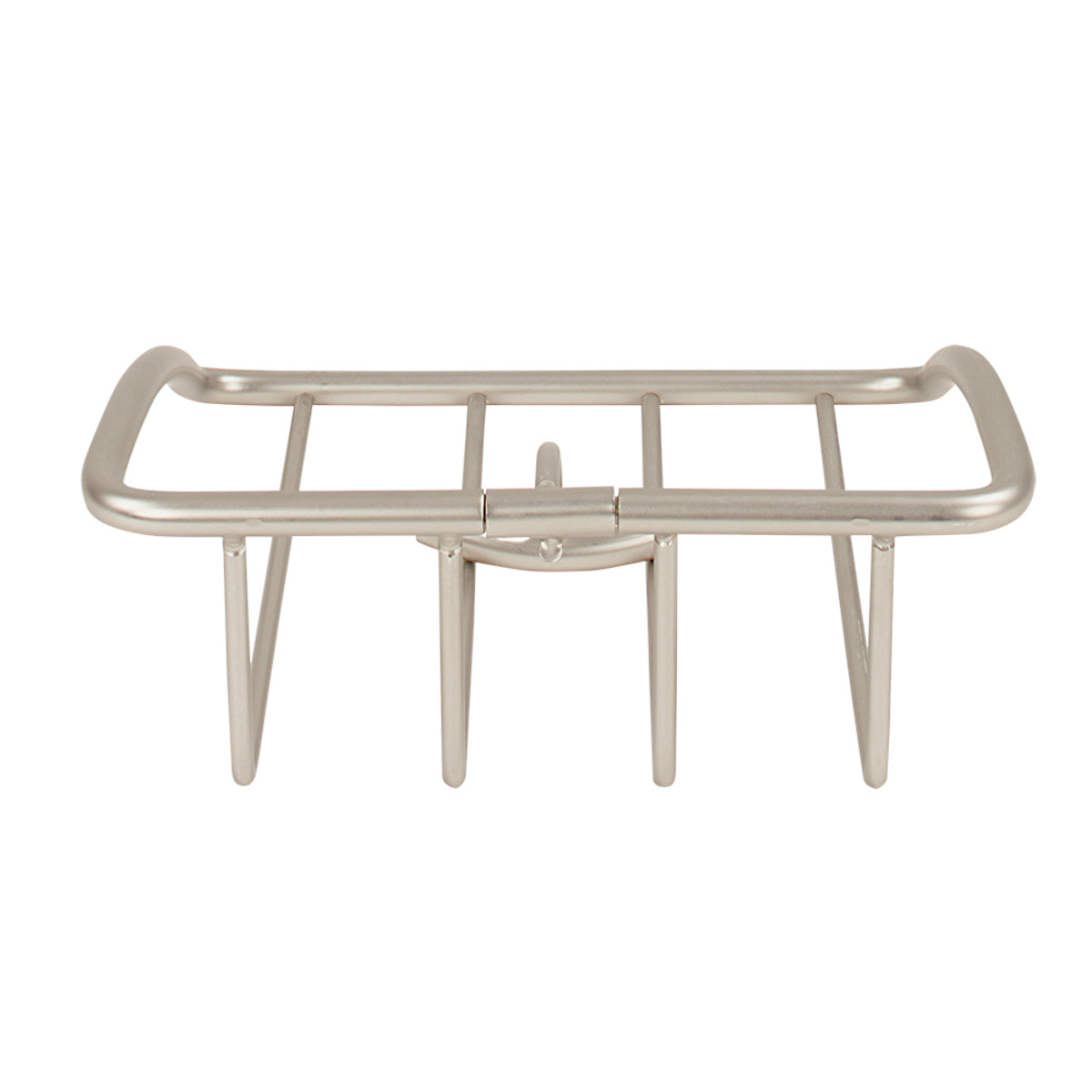 Spectrum Euro Weighted Napkin Holder Satin with sleek metal frame and weighted arm