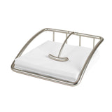 Spectrum Euro Weighted Napkin Holder Satin with sleek metal frame and weighted arm