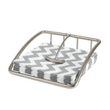 Spectrum Euro Weighted Napkin Holder Satin with sleek metal frame and weighted arm
