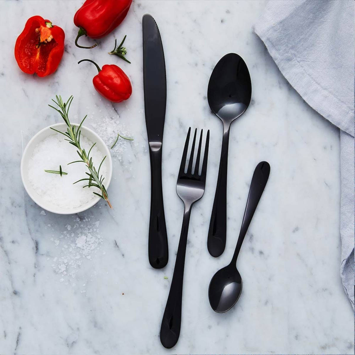 Stanley Rogers Albany Cutlery Set Onyx 16 Piece | Minimax