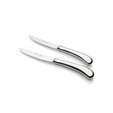 Stanley Rogers Pistol Grip steak knife set of 6 in polished stainless steel with serrated blades