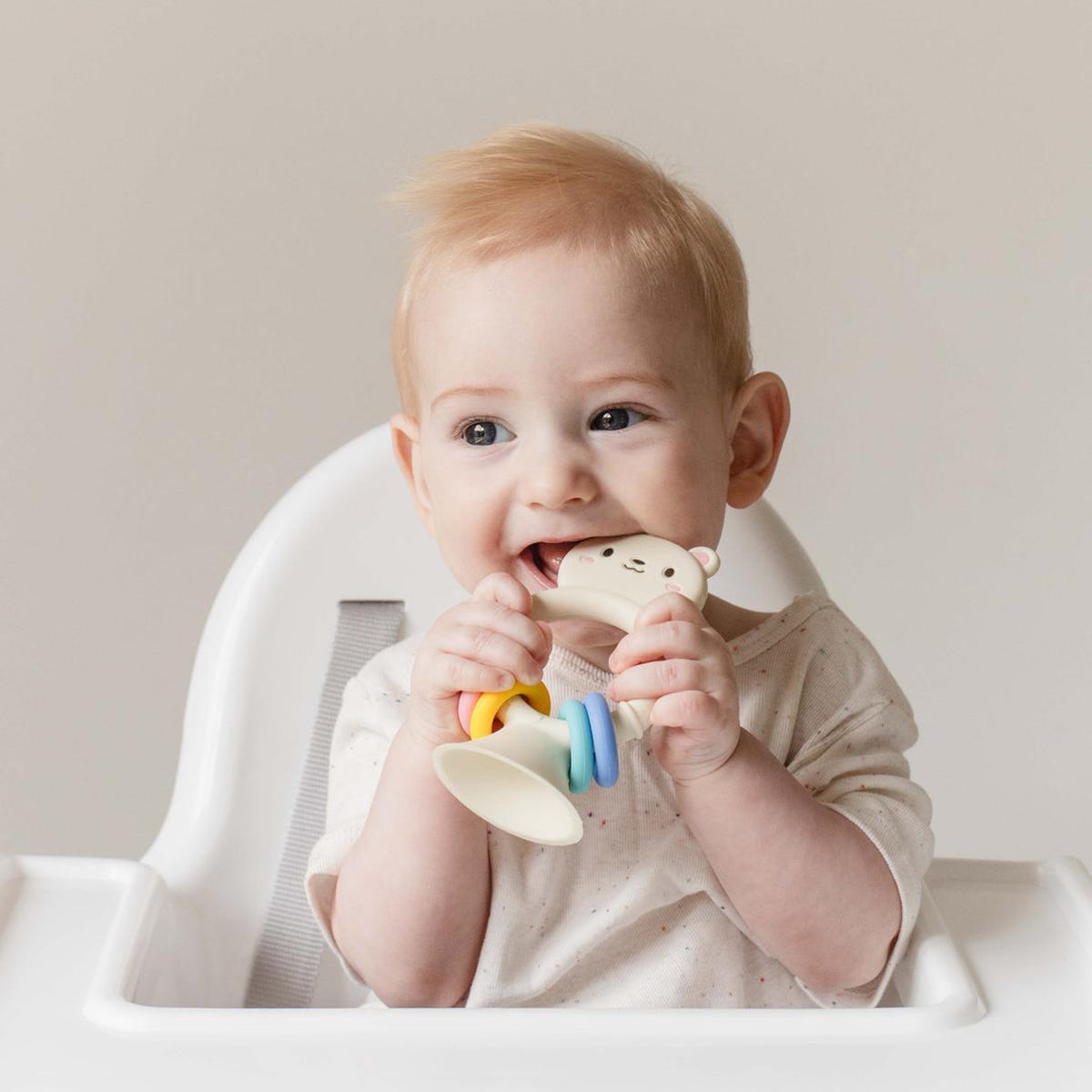 Tiger Tribe High Chair Buddy - Silicone Bear | Minimax - with a kid