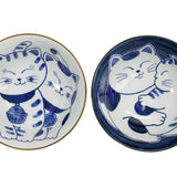HAG TD Kawaii Neko Cat Bowl 2pc With Chopsticks Twin Cat Gift Boxed | Minimax