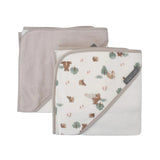 Little Linen Willow Bear Baby Hooded Towels (Pack of 2) | Minimax