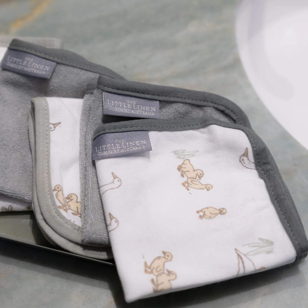 Little Linen Farmyard Lamb Baby Towelling Wash Cloths (Pack of 6) | Minimax