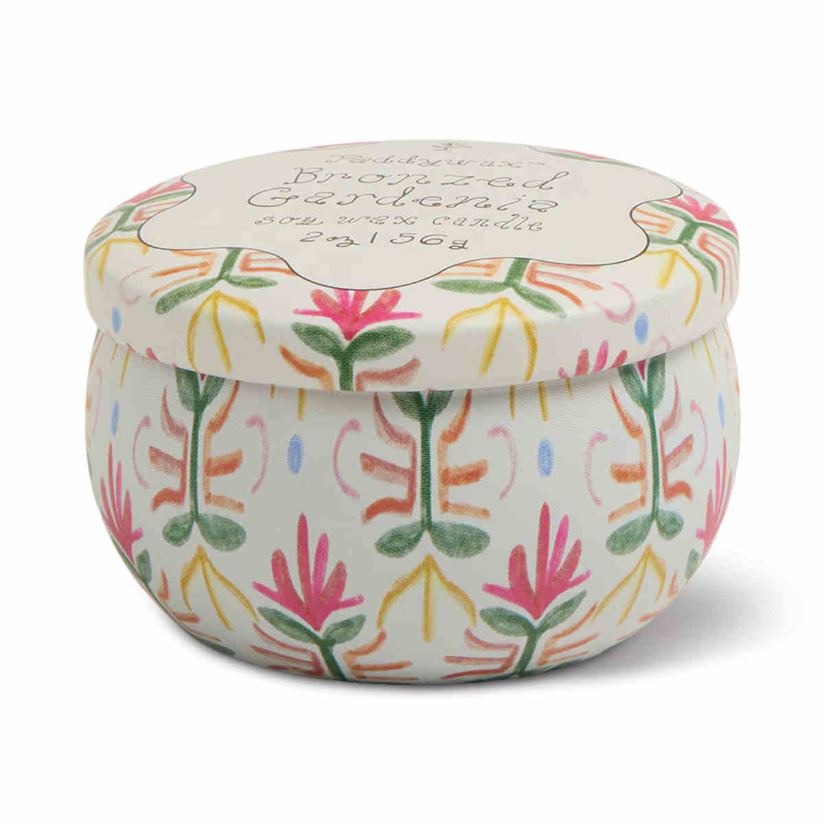 Paddywax Tulip Bronzed Gardenia Printed Tin Candle 2oz (56g) | Minimax