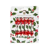 Talking Tables Botanical Holly Mini Saucer Crackers 12.5cm (Set of 8) | Minimax