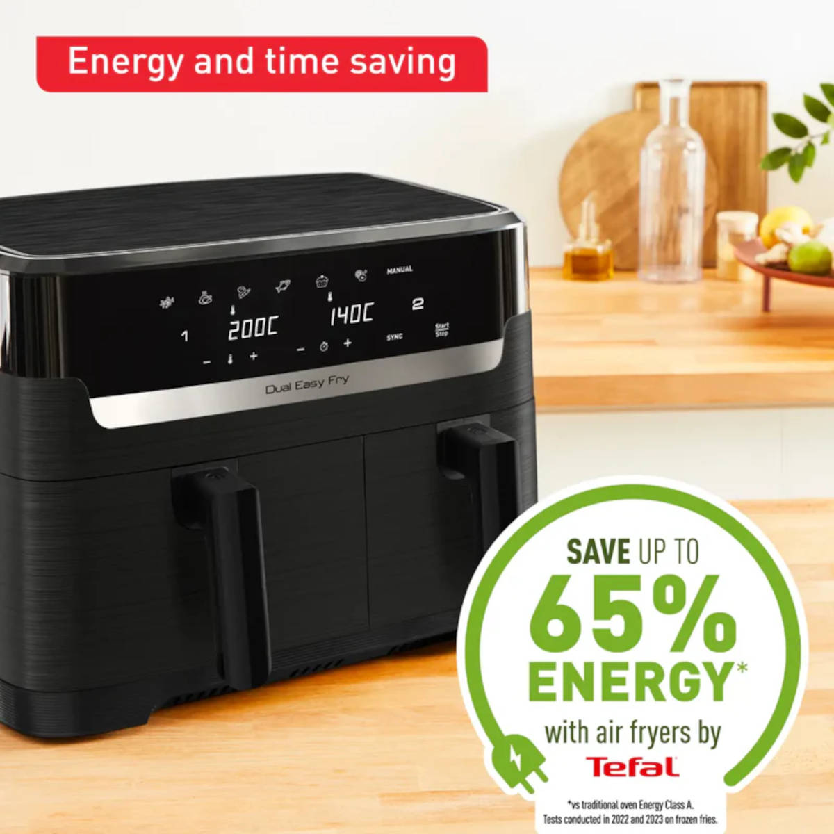 Tefal Dual Easy Fry Essential Drawer Air Fryer XXL Black | Minimax