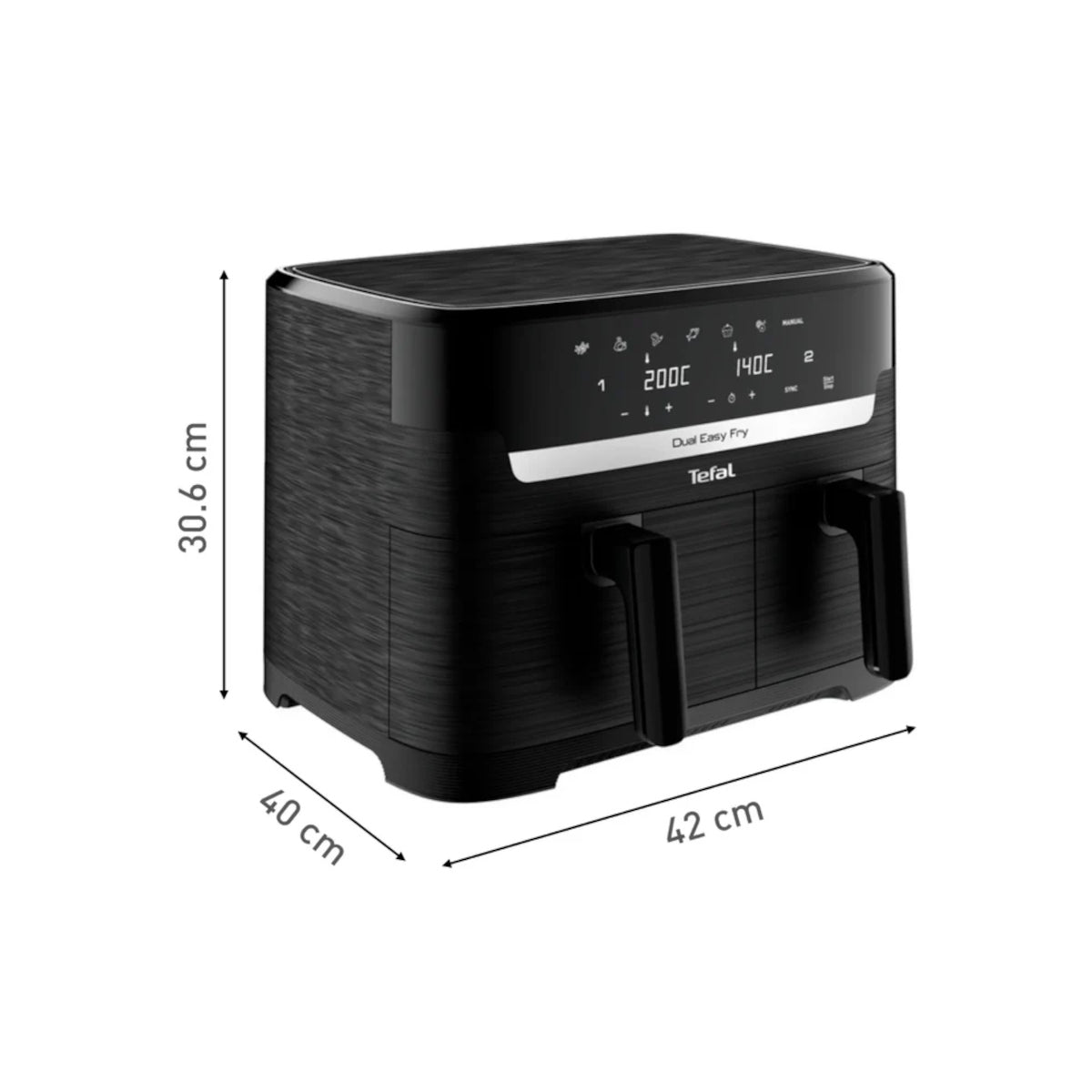 Tefal Dual Easy Fry Essential Drawer Air Fryer XXL Black | Minimax