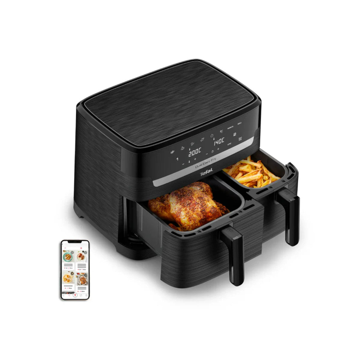 Tefal Dual Easy Fry Essential Drawer Air Fryer XXL Black | Minimax