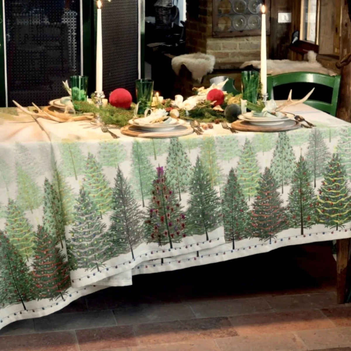 Tessitura Toscana Telerie Fairy Trees Tablecloth 160cm x 230cm | Minimax