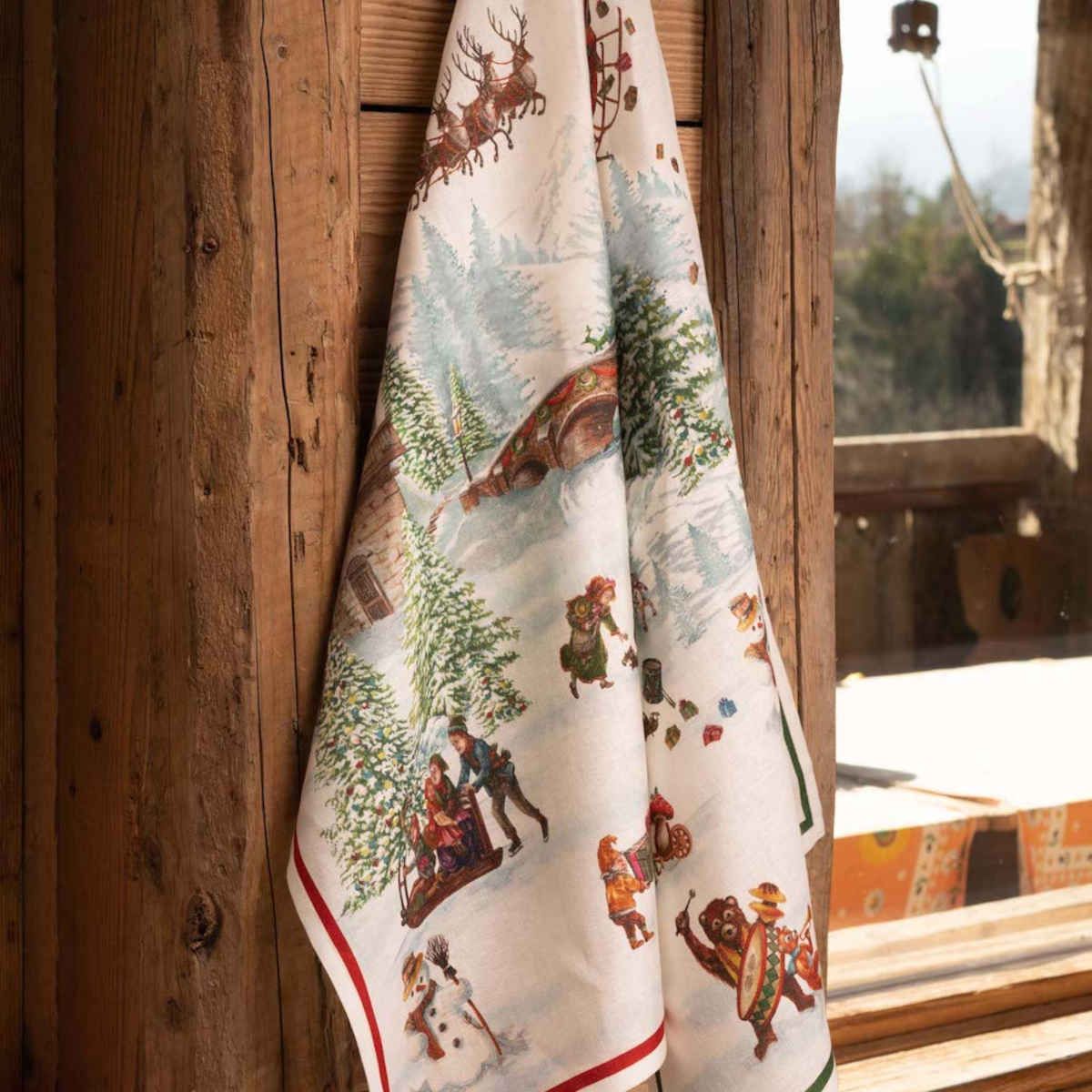 Tessitura Toscana Telerie Incanto Tea Towel Red 50cm x 70cm | Minimax