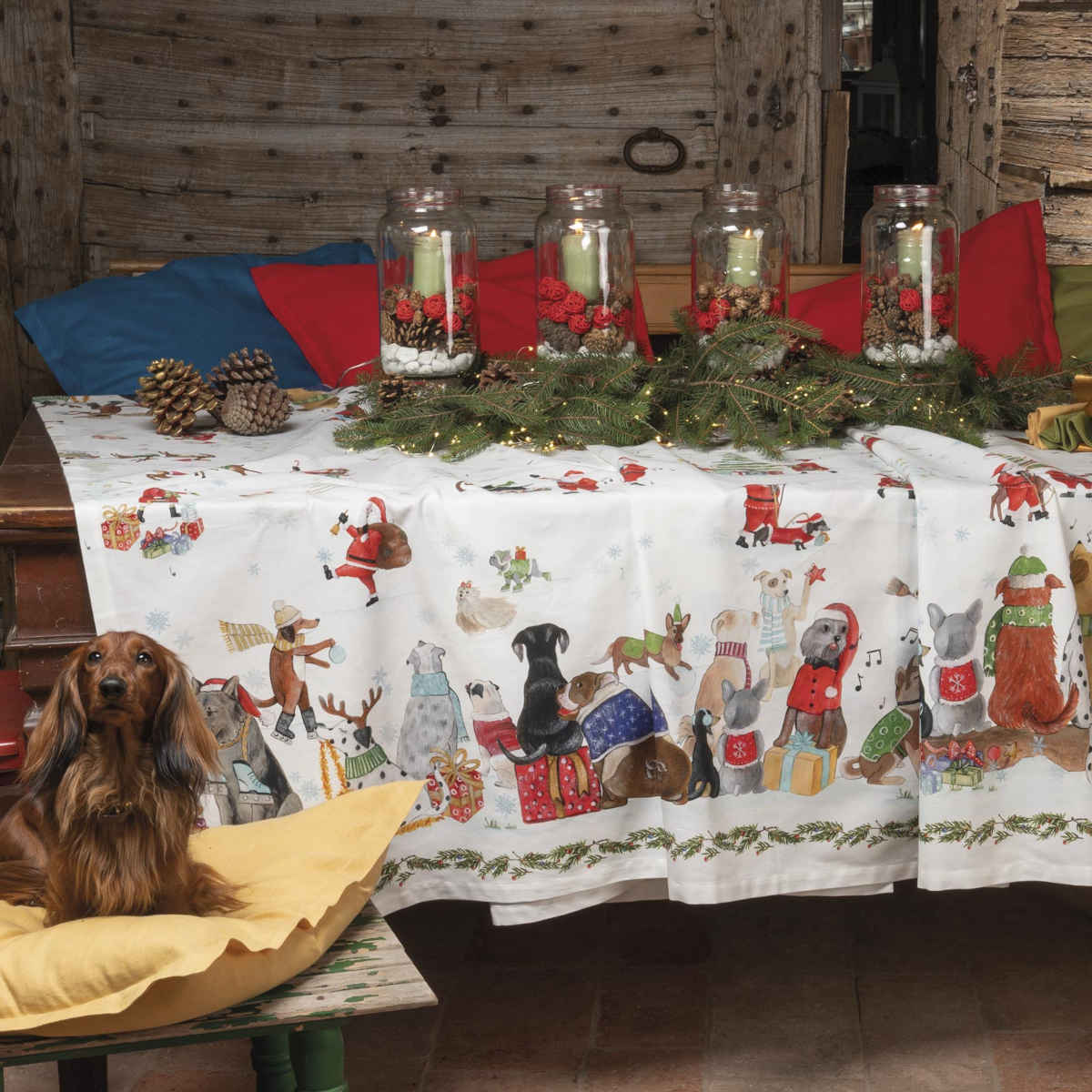 Tessitura Toscana Telerie Jingle Woof Cotton Tablecloth 170cm x 270cm | Minimax
