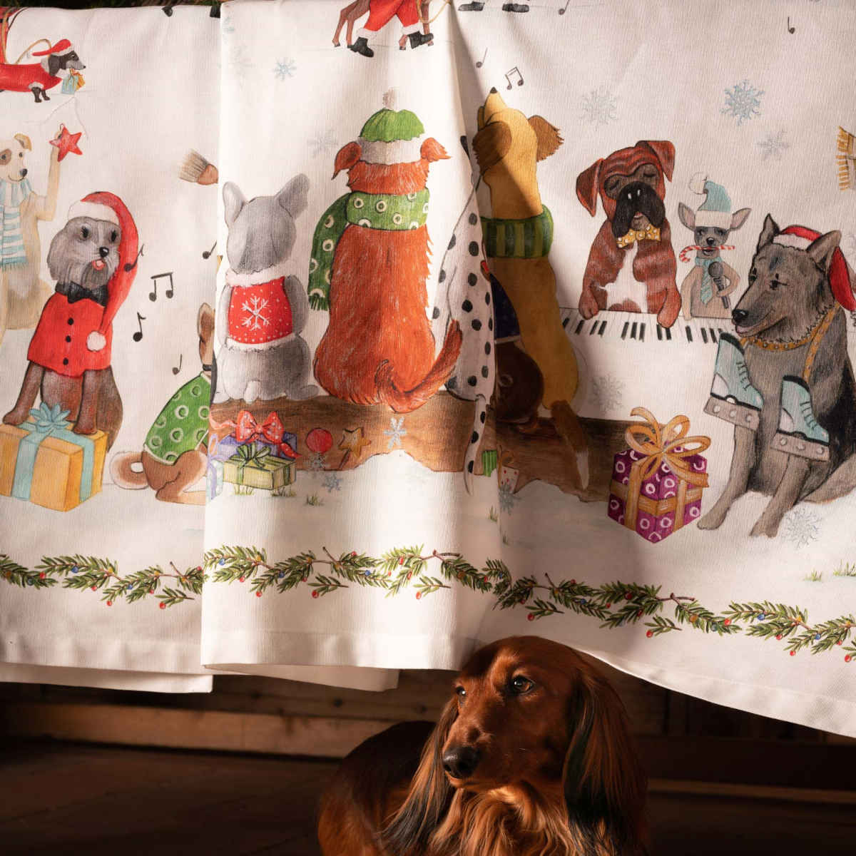 Tessitura Toscana Telerie Jingle Woof Cotton Tablecloth 170cm x 270cm | Minimax