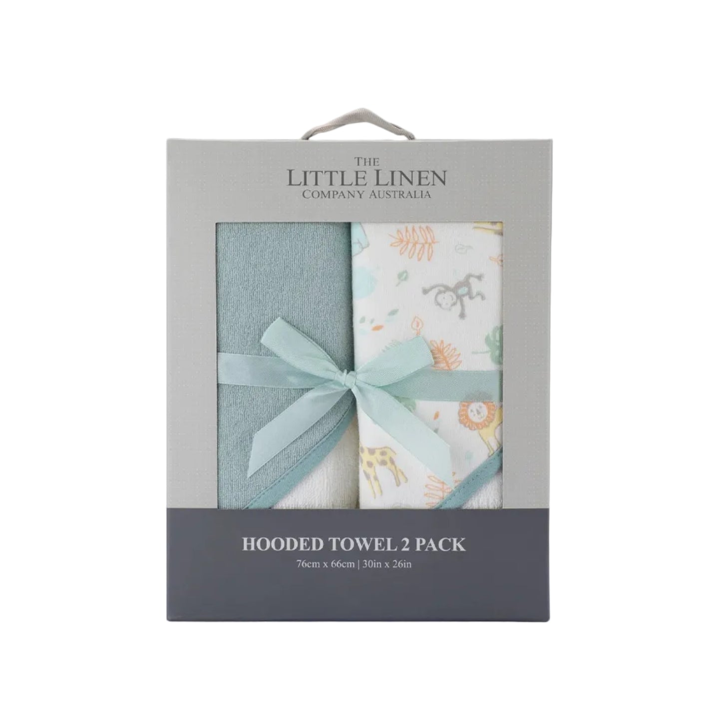 The Little Linen Savanna Giraffe Hooded Towels Pack of 2 | Minimax