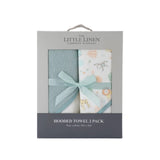 The Little Linen Savanna Giraffe Hooded Towels Pack of 2 | Minimax