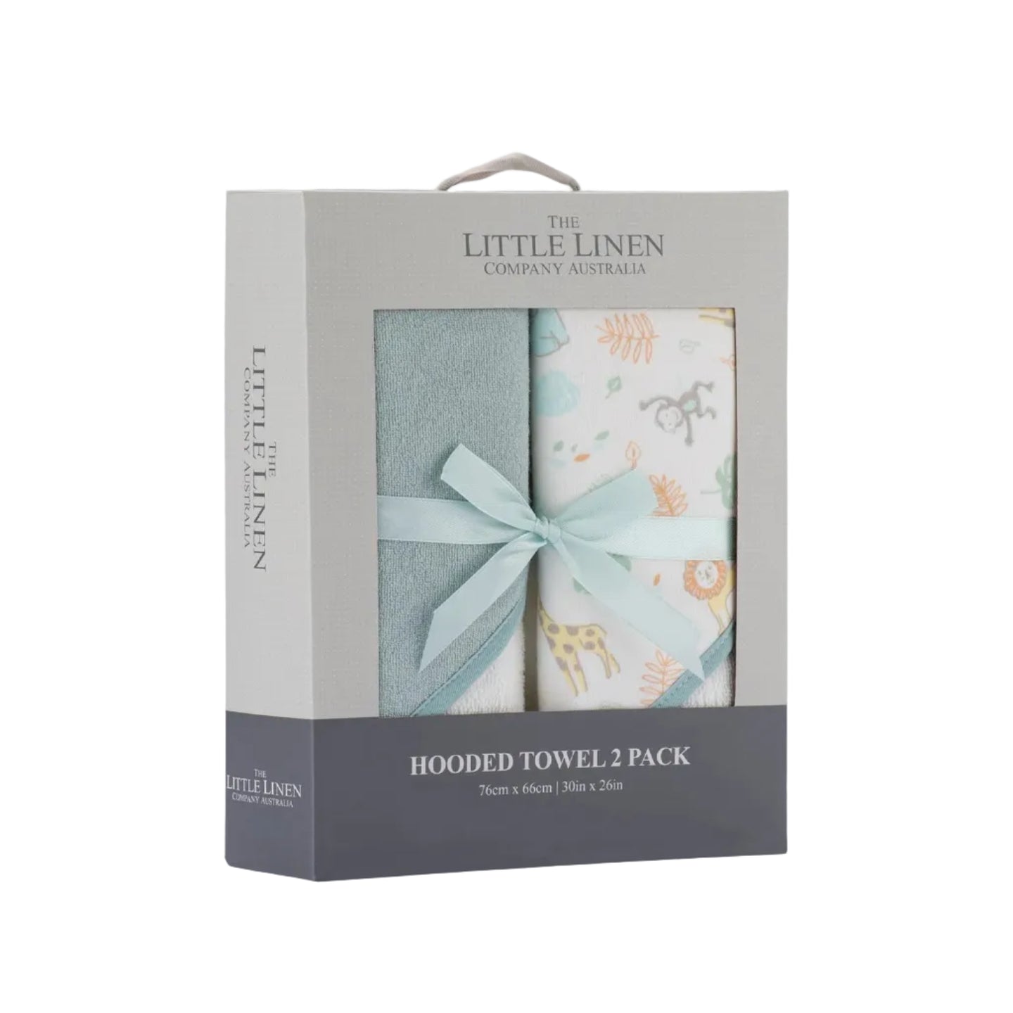 The Little Linen Savanna Giraffe Hooded Towels Pack of 2 | Minimax
