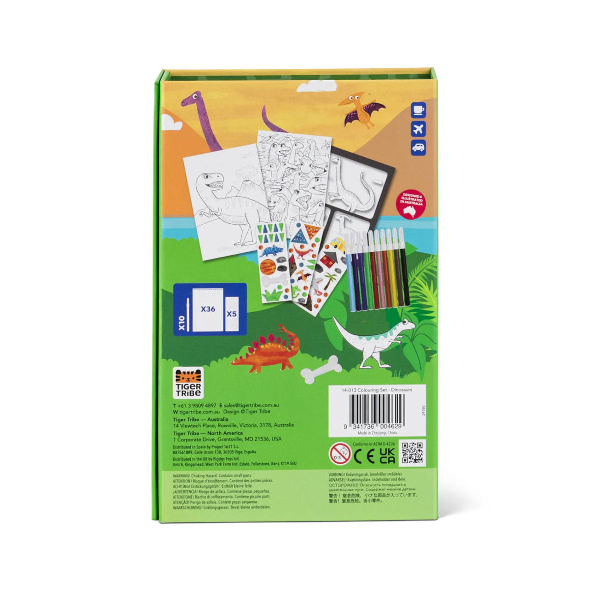Tiger Tribe Dinosaur Colouring Set | Minimax