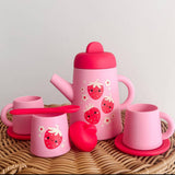 Tiger Tribe Strawberry Patch Silicone Tea Set | Minimax