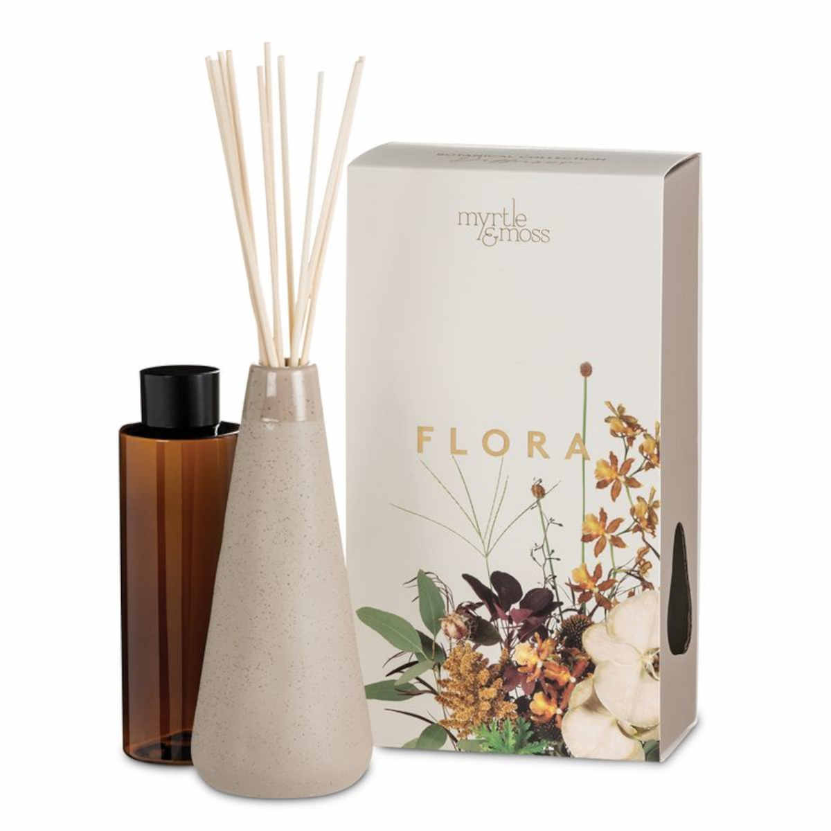 Myrtle and Moss Botanical Flora Diffuser Grey 185ml | Minimax