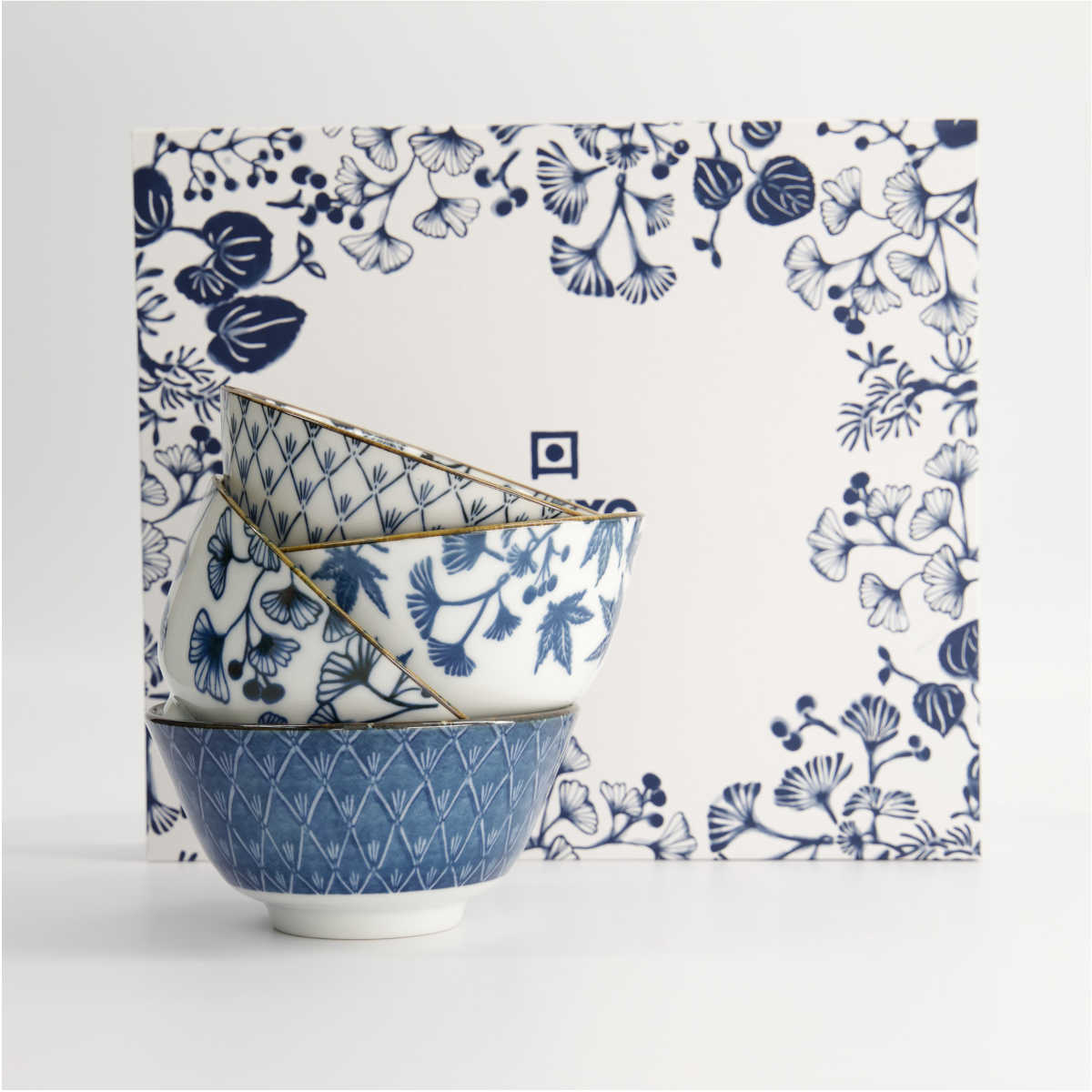 Tokyo Design Flora Japonica Rice Bowl Set 12cm (4 Piece)