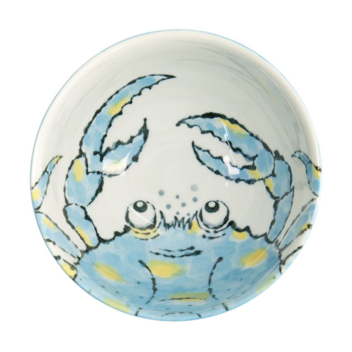 Tokyo Design Seafood Crab Bowl 15.5cm in light blue with crab illustration