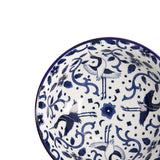Tokyo Design Tokyo Blue Maizuru Bowl Blue 21cm – close-up detail of crane and floral motif