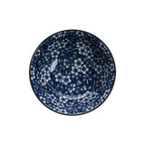 Tokyo Design Tokyo Blue Sakura Bowl Blue 21cm – top view of floral cherry blossom interior