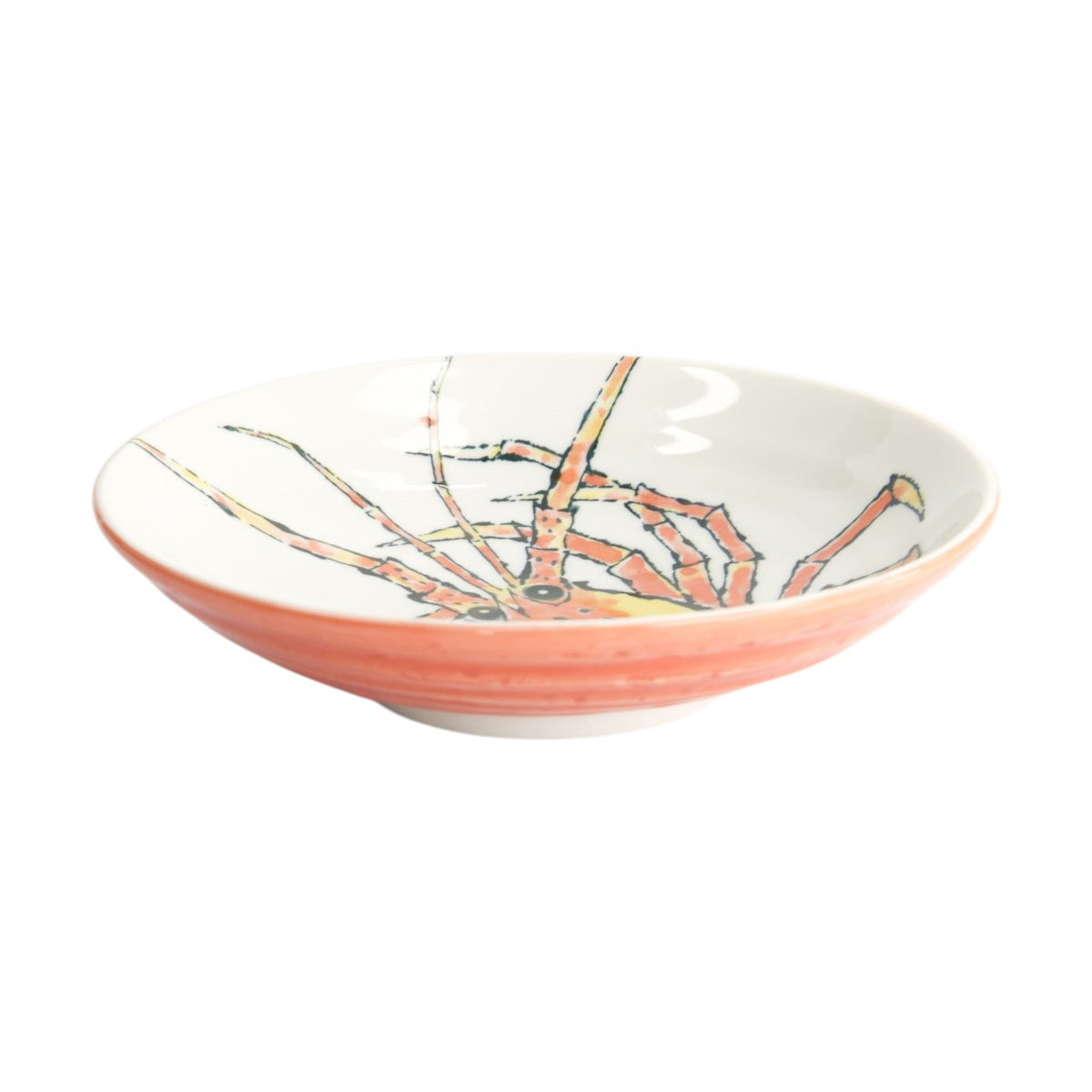 Tokyo Design Seafood deep plate 21.5cm with red lobster illustration and seafood-themed rim