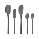 Tovolo 5 piece charcoal silicone spatula set with ergonomic handles