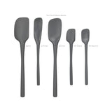 Tovolo charcoal silicone spatulas labeled spatula jar scraper spoonula mini tools