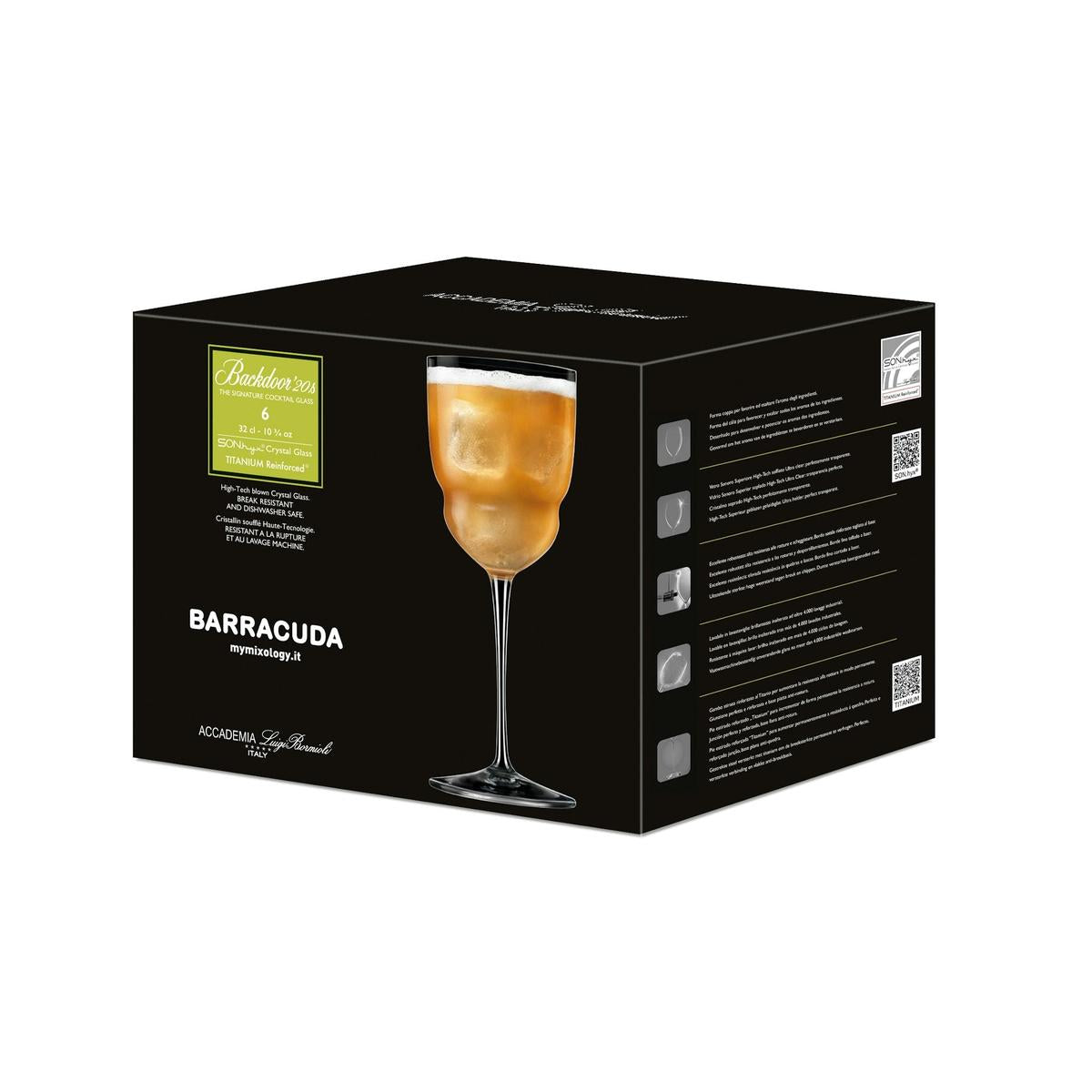 Luigi Bormioli Backdoor 20's Barracuda 320ml (Set Of 6)