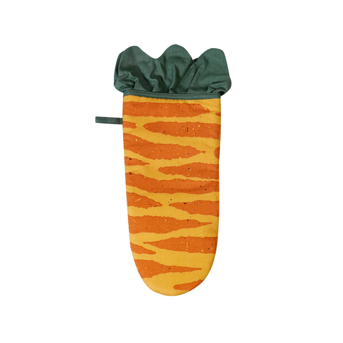 Ulster Weavers Rabbit Patch Carrot Oven Glove Orange with carrot and rabbit pattern