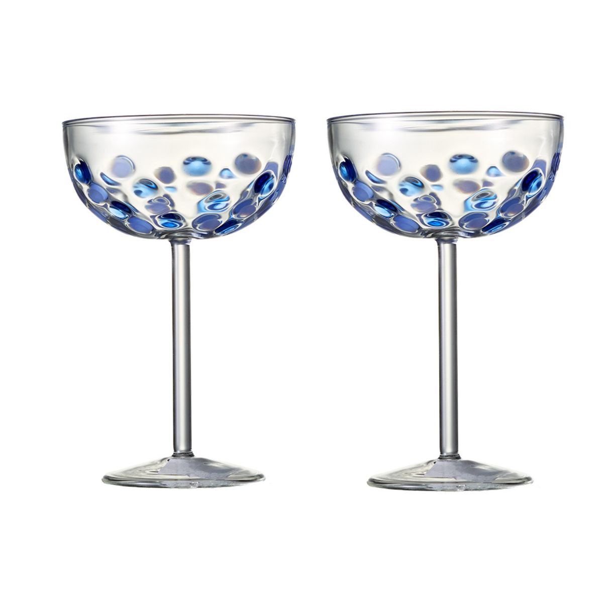 Casero Dapple Couple Glass Blue 250ml Set of 2 | Minimax