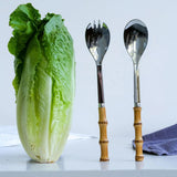 Sabre Panda Salad Server Light Bamboo 2 Piece Set | Minimax