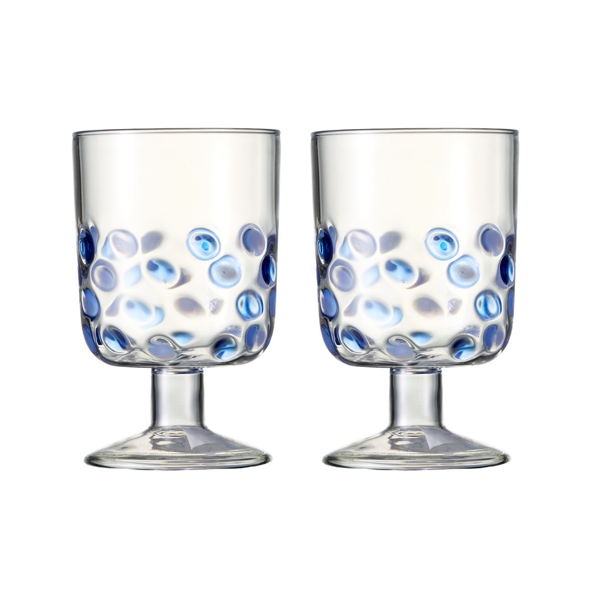 Casero Dapple Wine Glass 350ml Blue (Set of 2) | Minimax