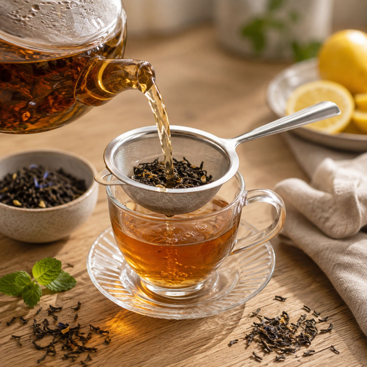 Leaf & Bean Mesh Tea Strainer Stainless Steel