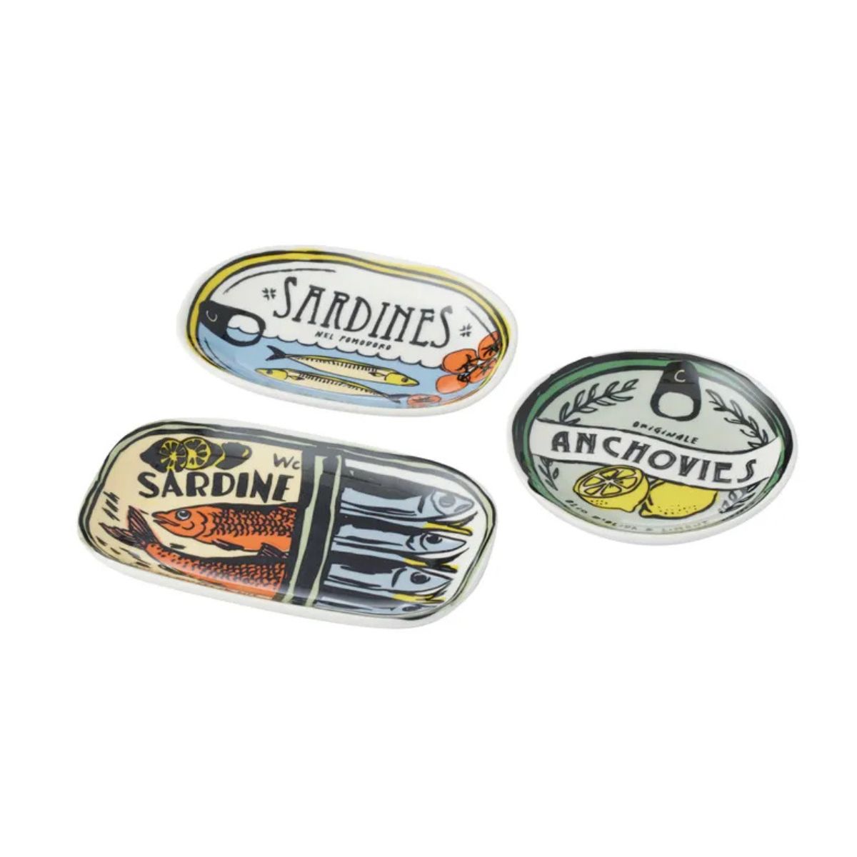 Assemble Sardina Ceramic Trinket Dish 8.5×14cm Assorted | Minimax