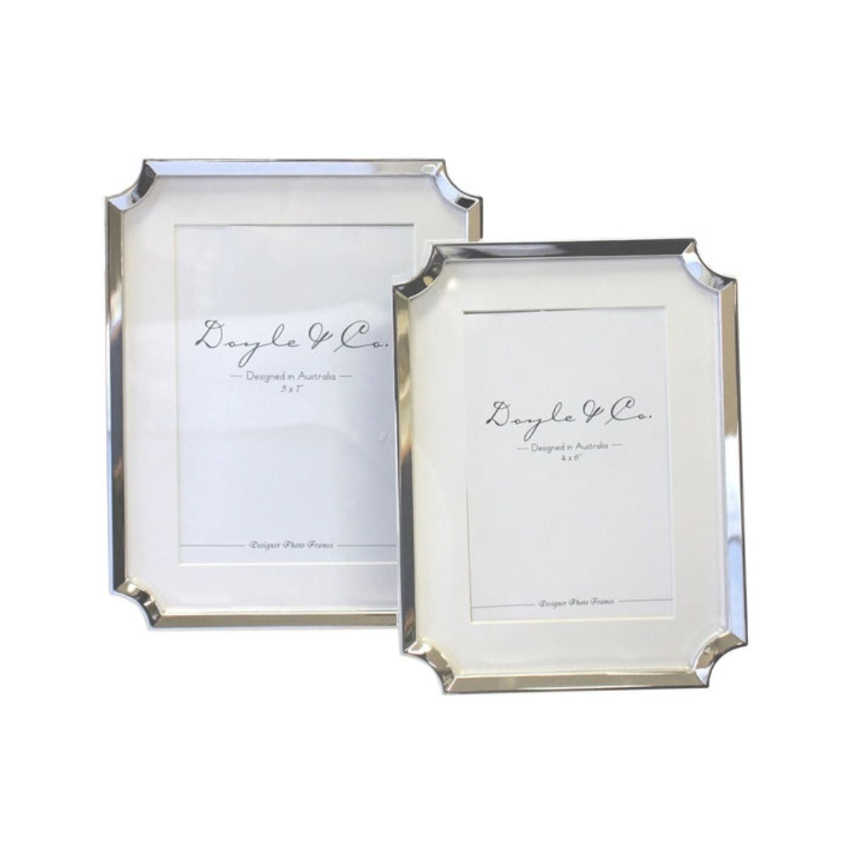 Flair Gifts Silver Plated Clipped Corners Frame 5x7" | Minimax