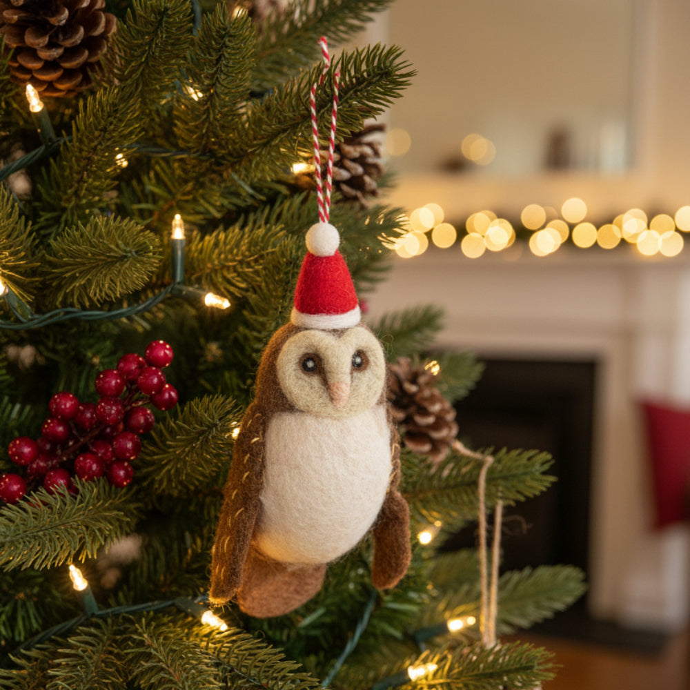 Owen The Barn Owl Felt Ornament